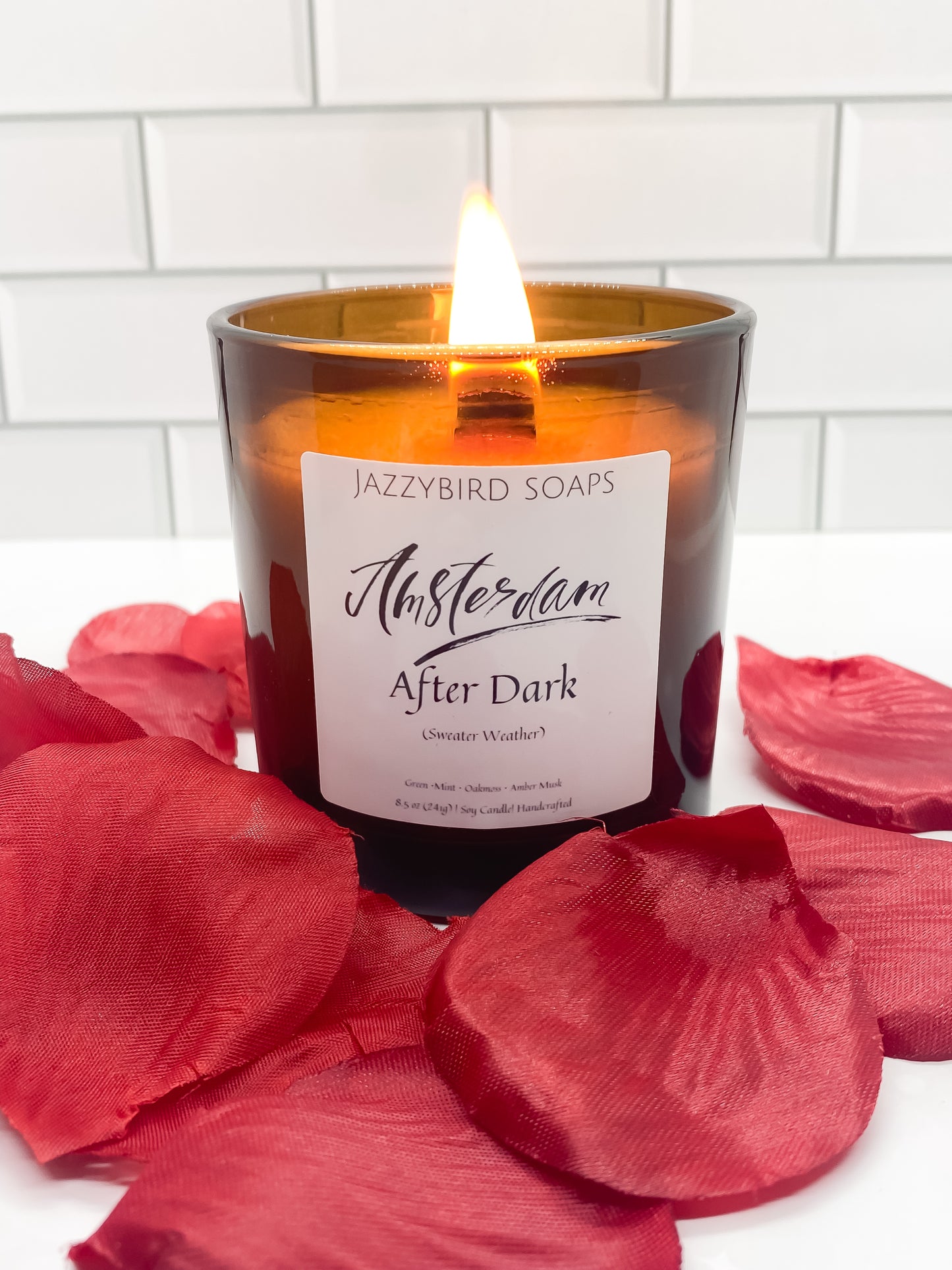 Amsterdam After Dark Candle (Wooden Wick) Candles JazzyBird Soaps