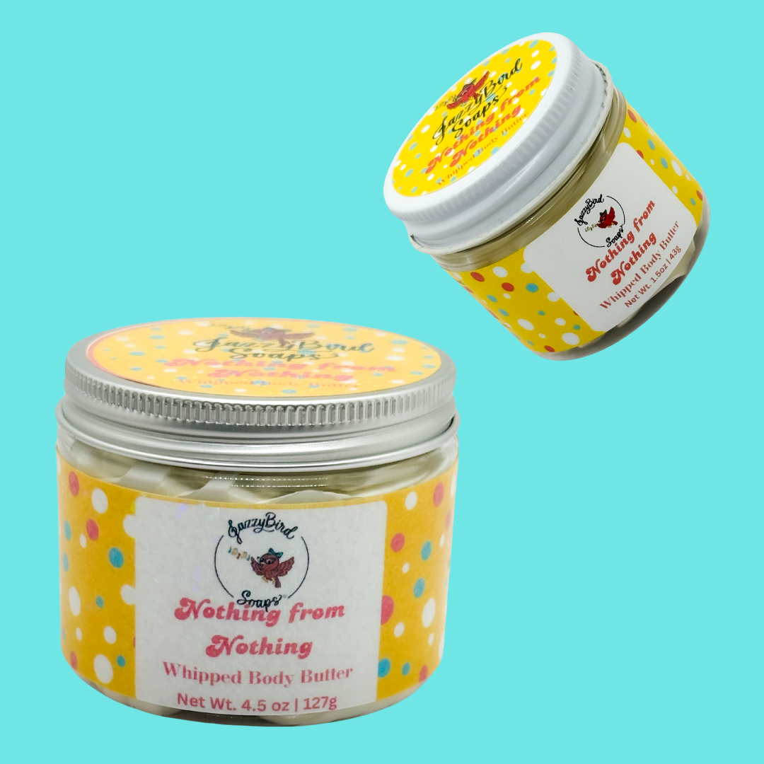 Nothing from Nothing Whipped Body Butter - Unscented Whipped Body Butter JazzyBird Soaps