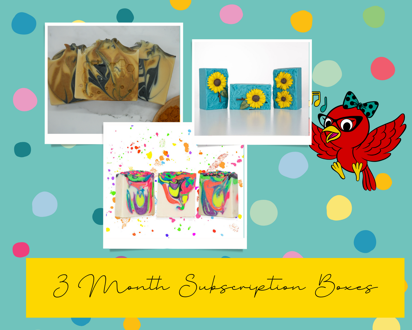 3 Month Subscription Box Bar Soap JazzyBird Soaps