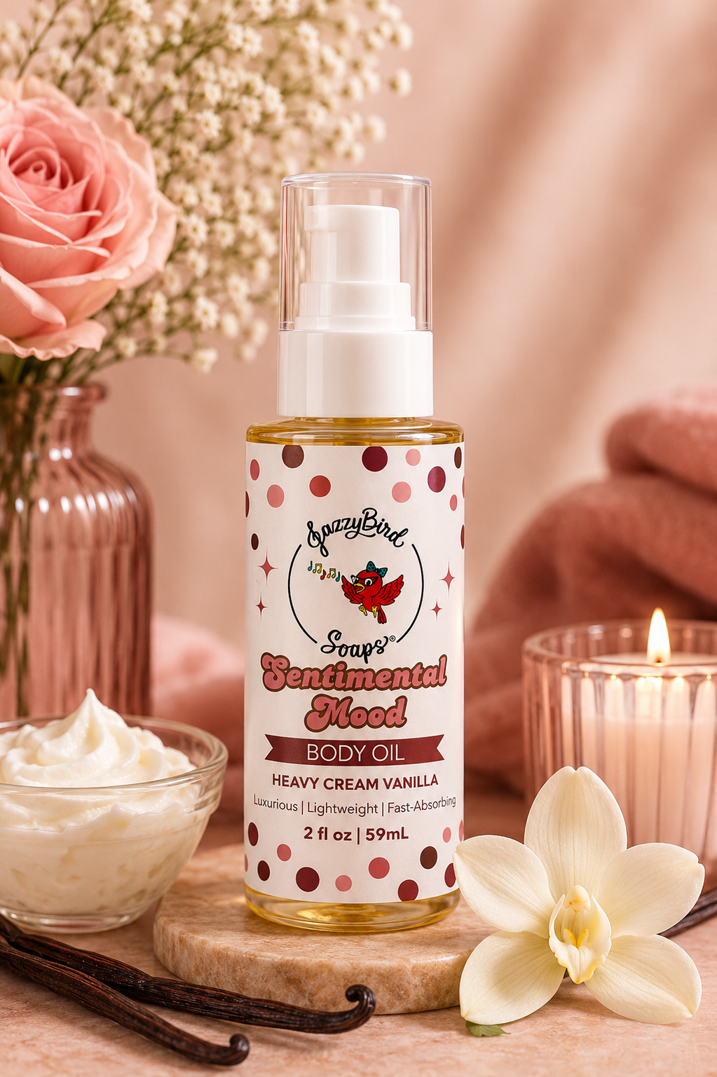 Sentimental Mood Body Oil JazzyBird Soaps 2 oz