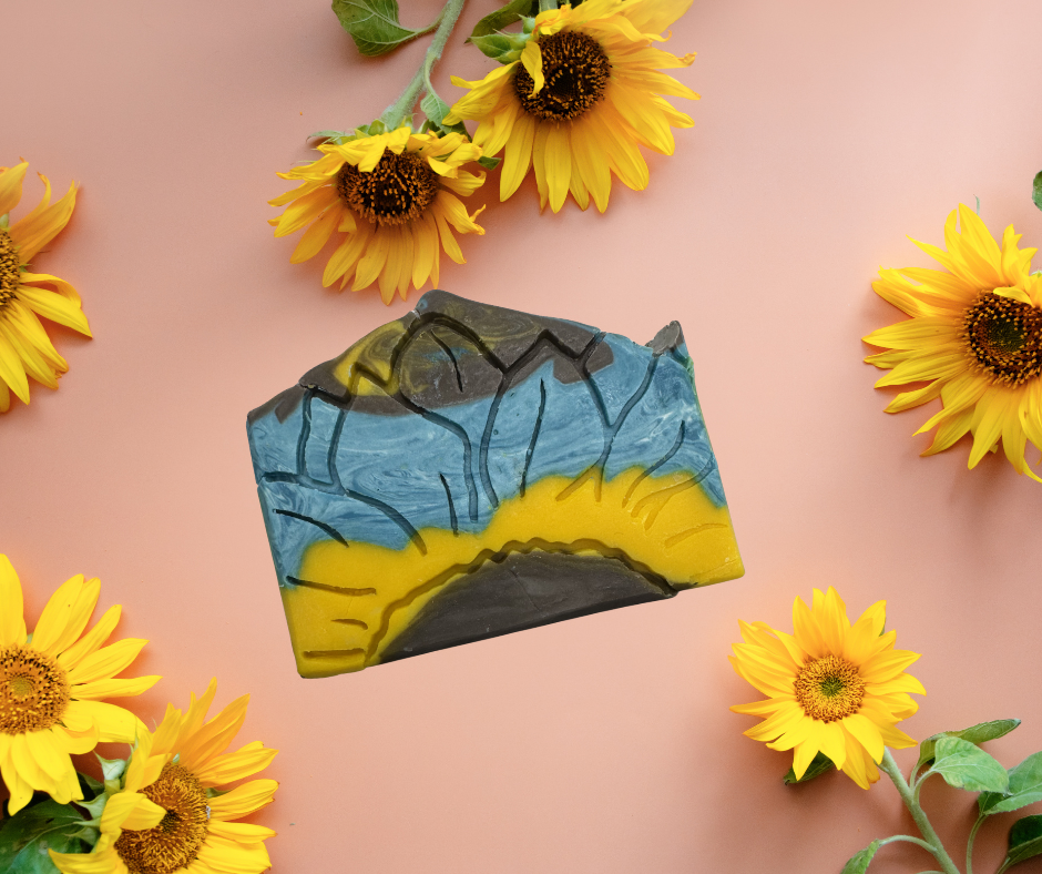 Happy Little Sunflower Bar Soap JazzyBird Soaps