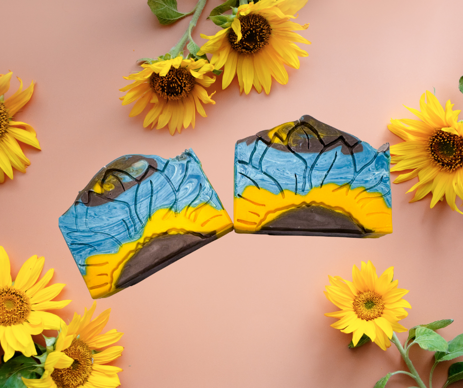 Happy Little Sunflower Bar Soap JazzyBird Soaps