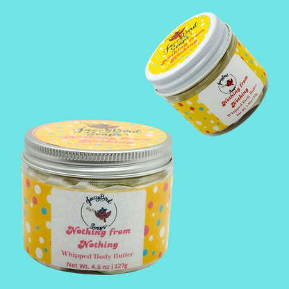 Nothing from Nothing Whipped Body Butter - Unscented Whipped Body Butter JazzyBird Soaps   