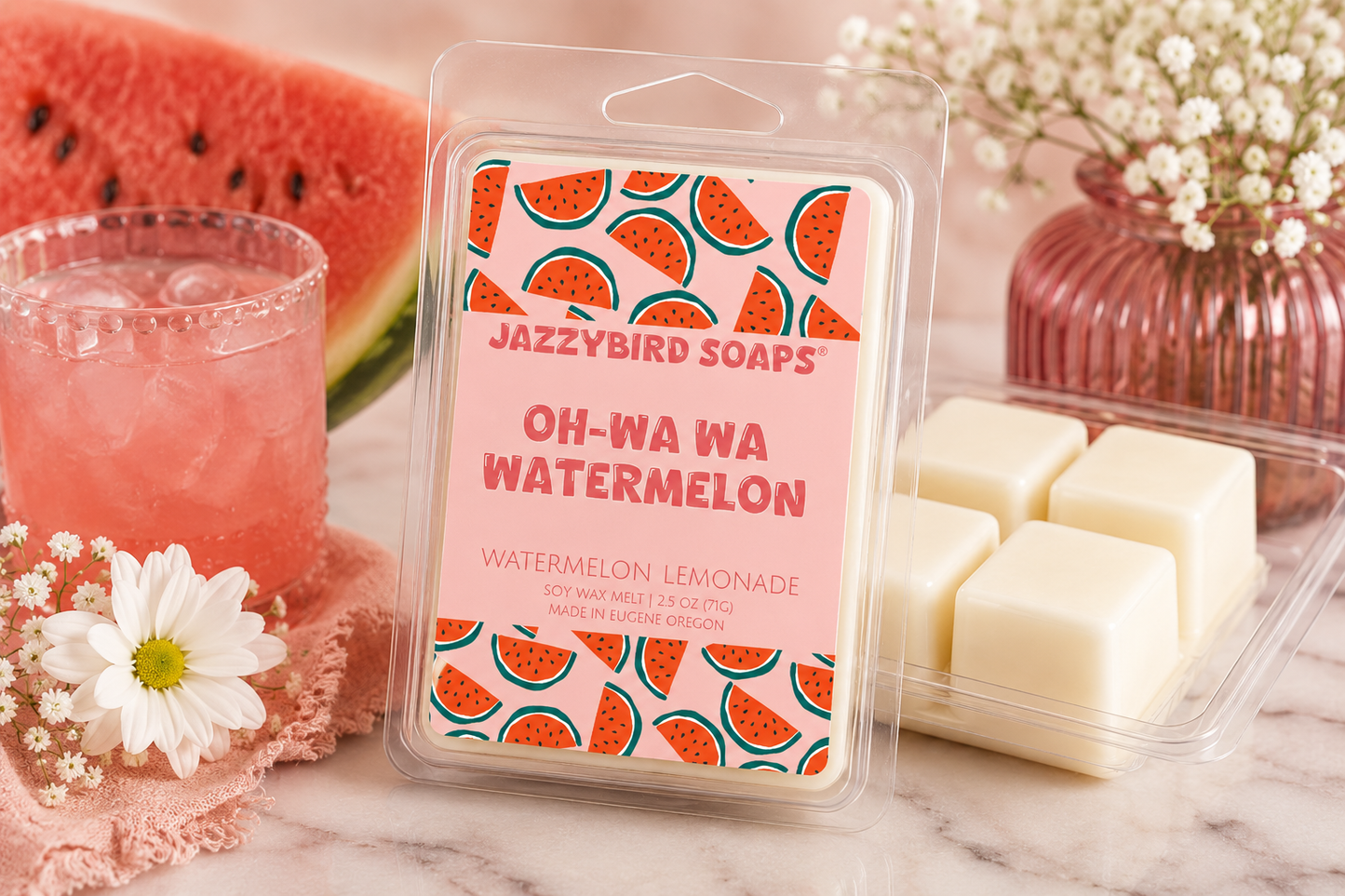 Oh Wa Wa Watermelon Wax Melt Wax Melt JazzyBird Soaps